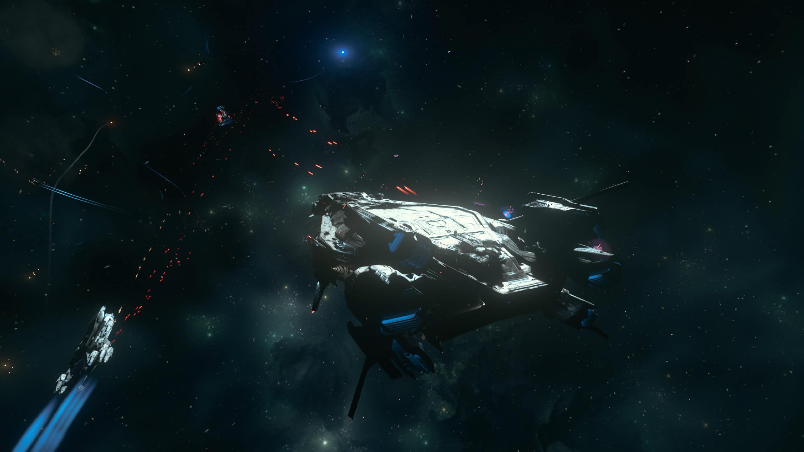 Ship formation in a nebula